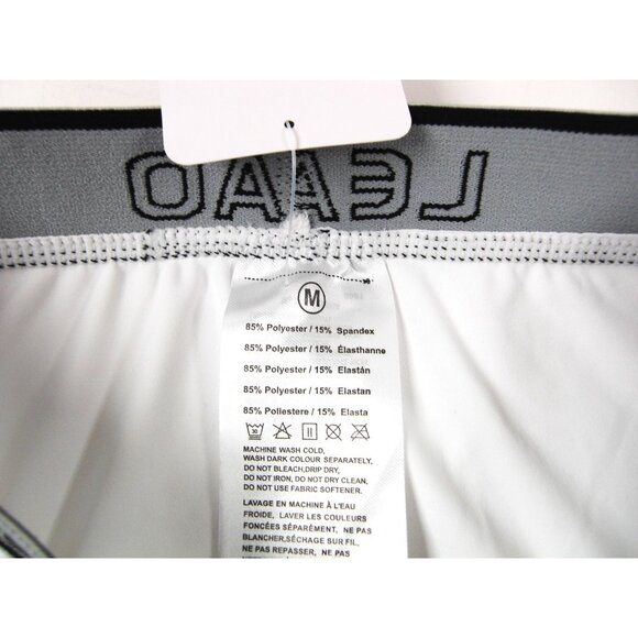 LEAO Youth Boys White Compression Leggins Performance Athletic Sports Medium - Picture 5 of 5